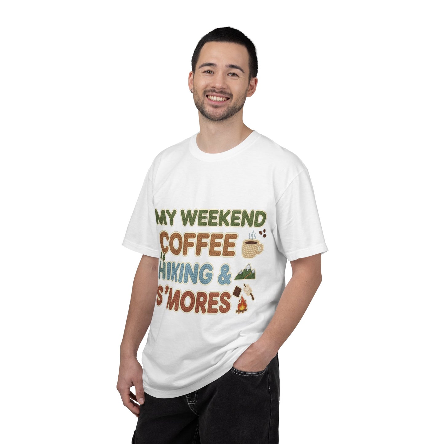 My Weekend "Coffee Hiking & Smores"Dyed T-shirt