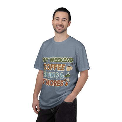 My Weekend "Coffee Hiking & Smores"Dyed T-shirt