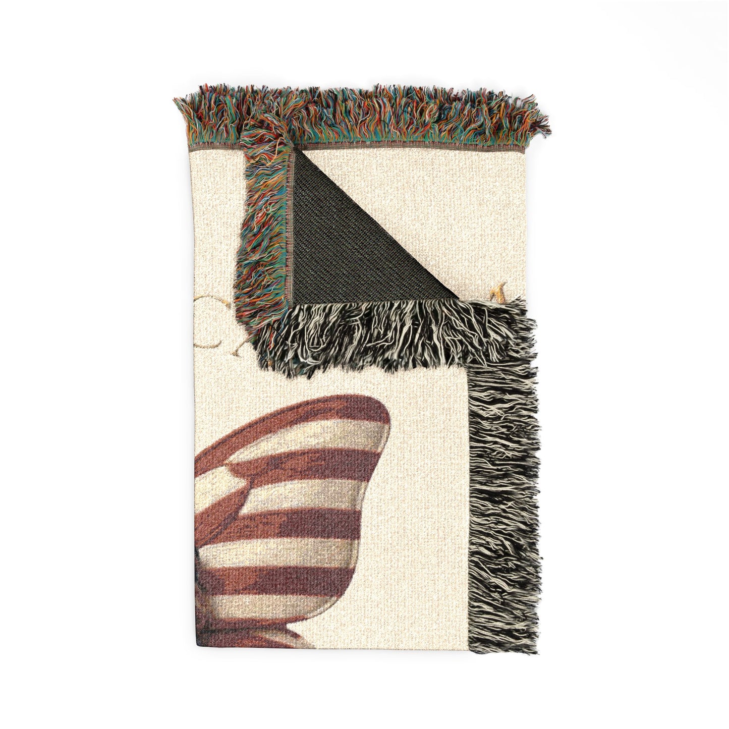 America Butterfly Woven Blanket 250 Years Of Freedom 52x37