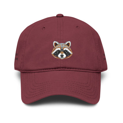 Embroidered Raccoon Baseball Cap — Washed Cotton Snapback