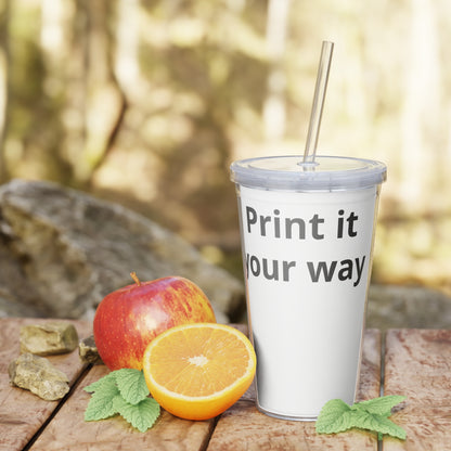 Personalize your way Plastic Tumbler with Straw