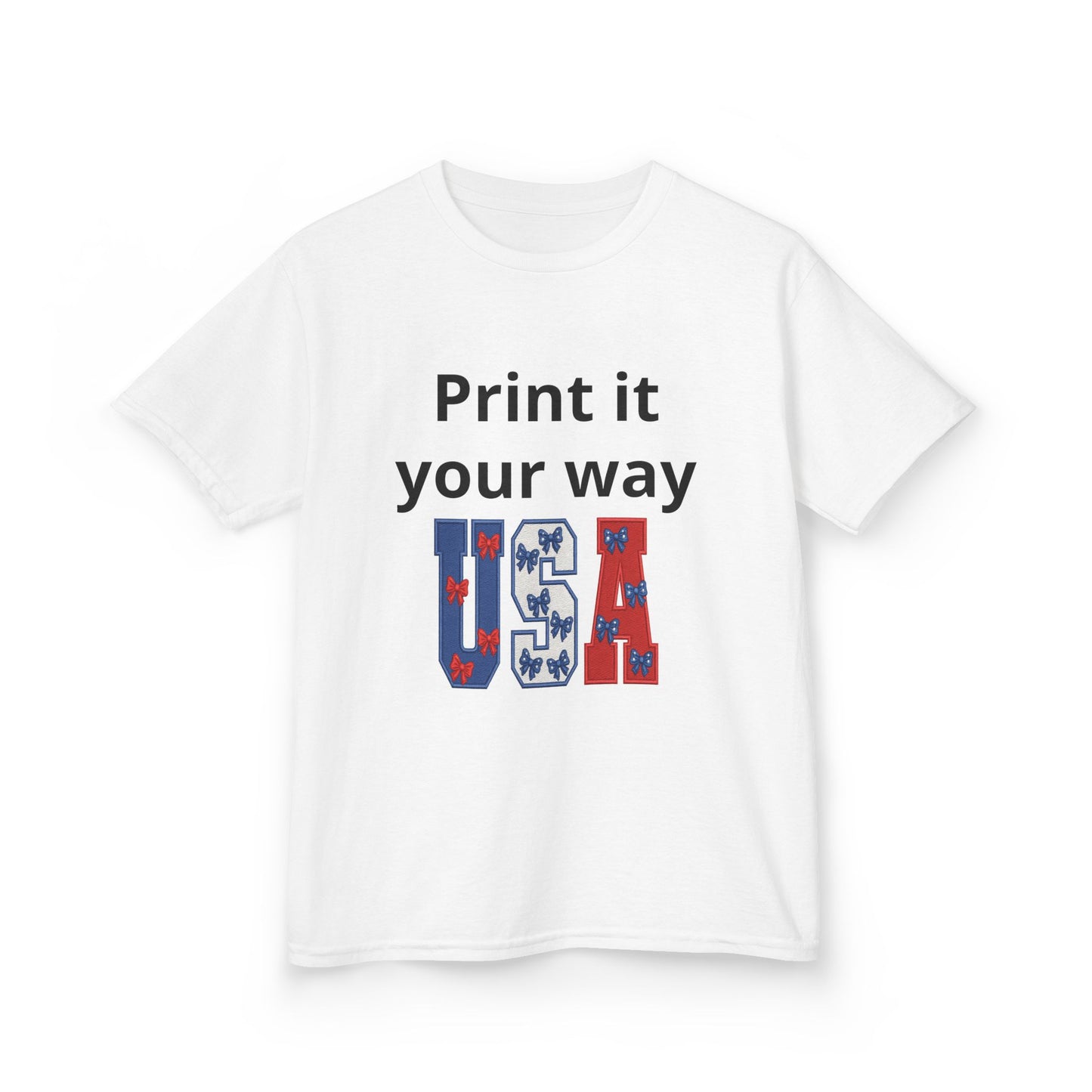 BrightKids Heavy Cotton Tee For Kids With Durable Twill Tape