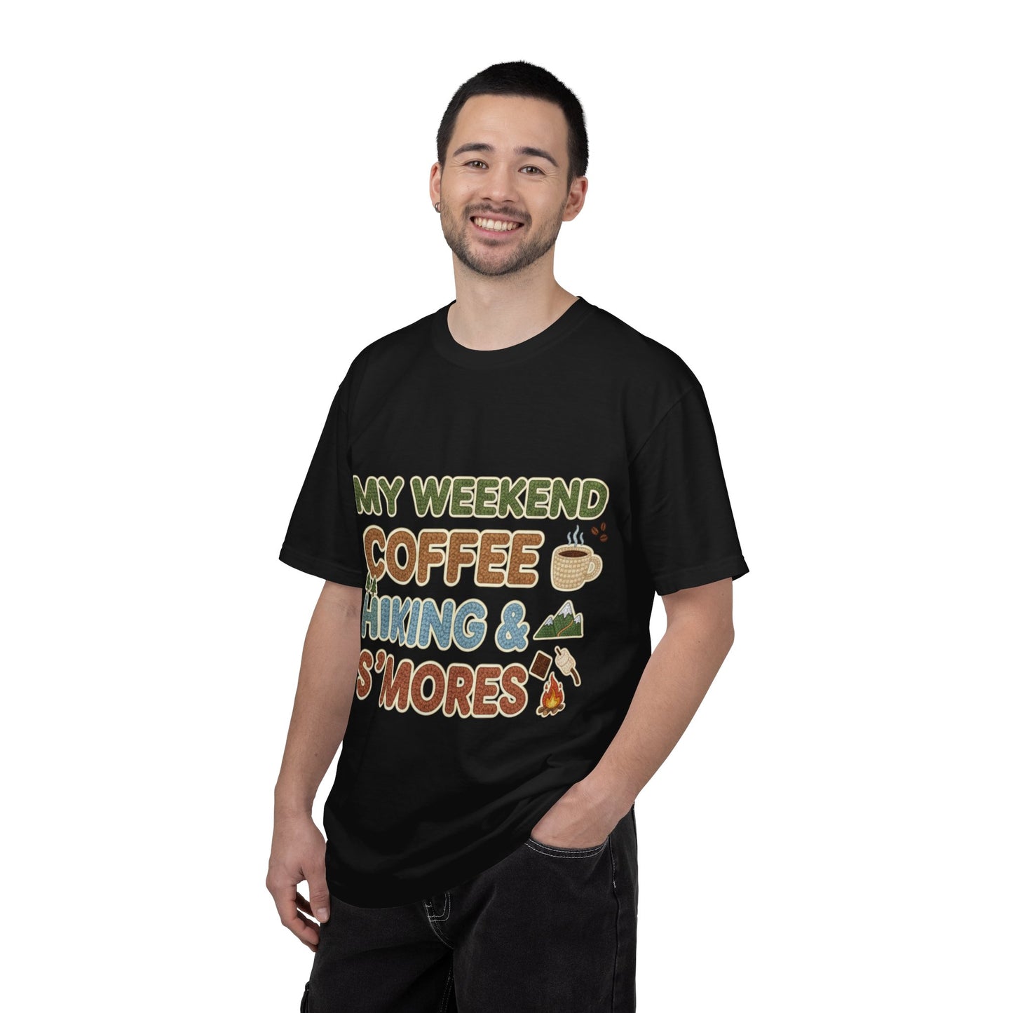 My Weekend "Coffee Hiking & Smores"Dyed T-shirt