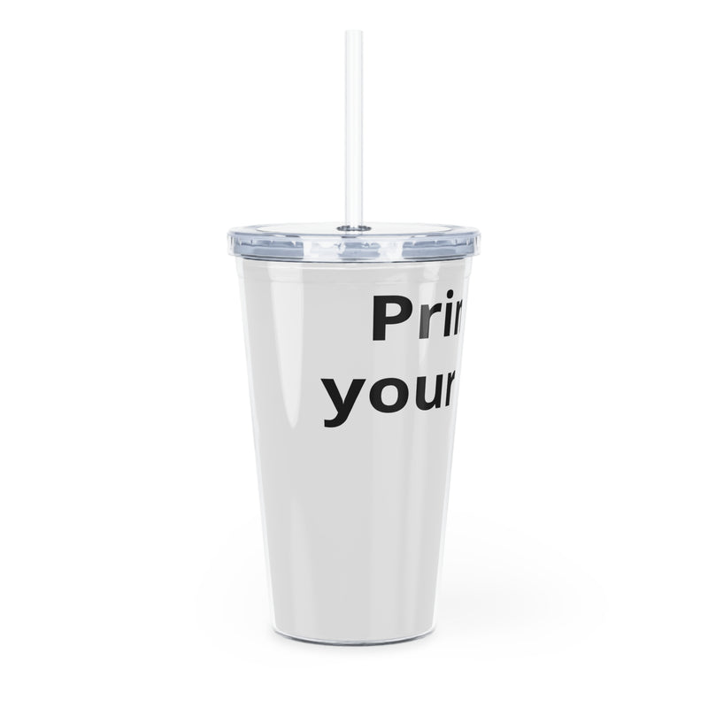 Personalize your way Plastic Tumbler with Straw