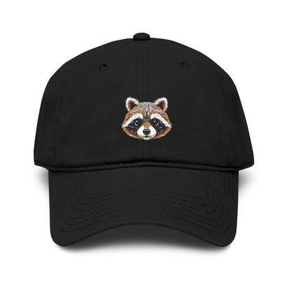 Embroidered Raccoon Baseball Cap — Washed Cotton Snapback
