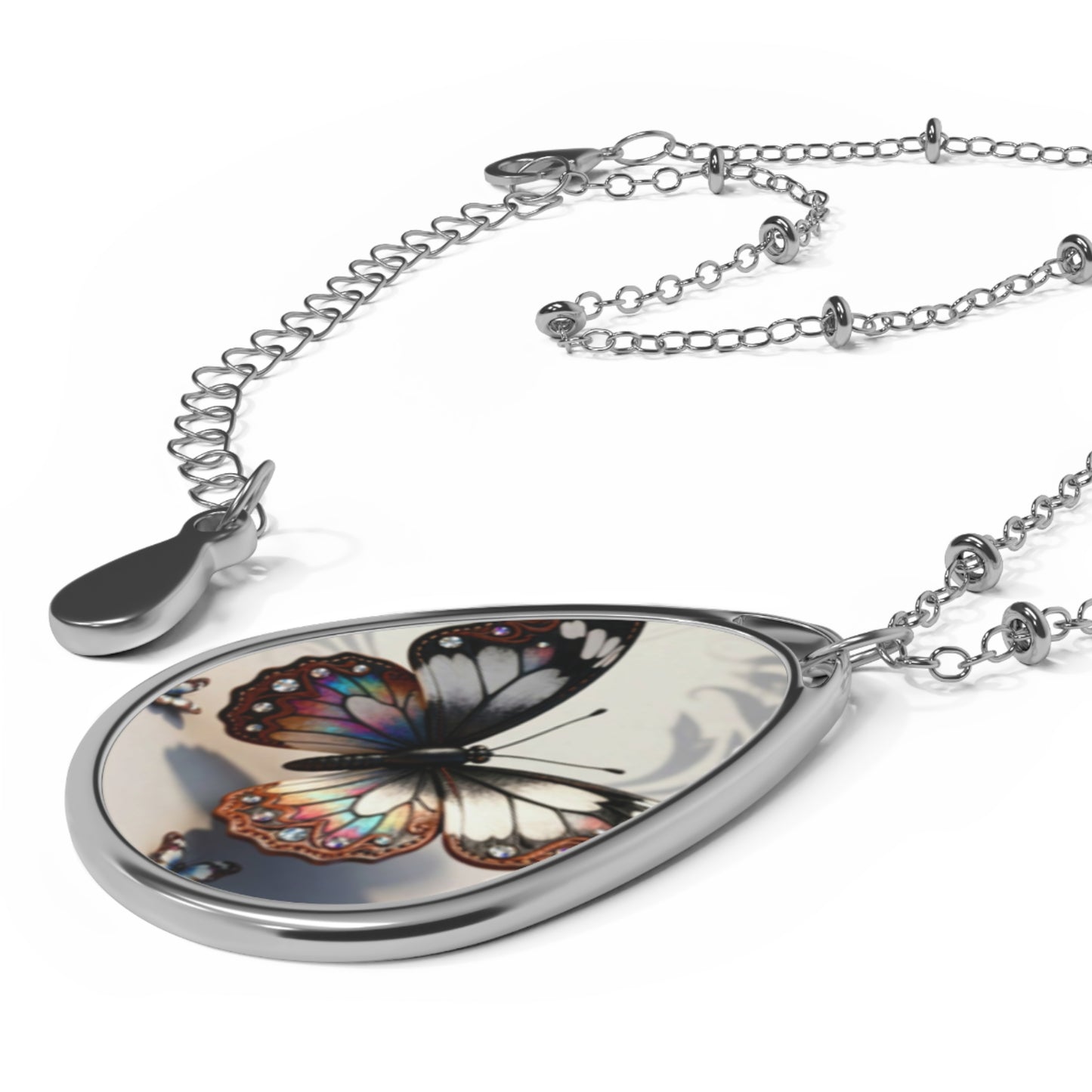 NovaCraft Personalized Oval Necklace With Custom Pendant