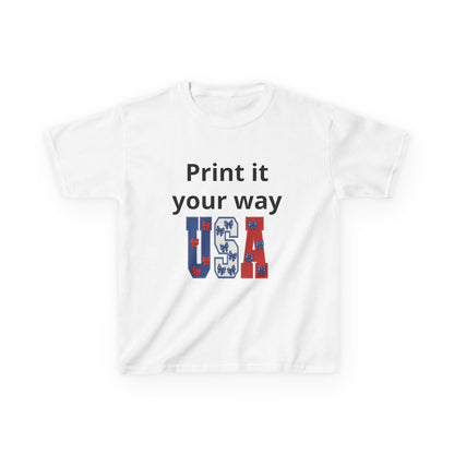 BrightKids Heavy Cotton Tee For Kids With Durable Twill Tape