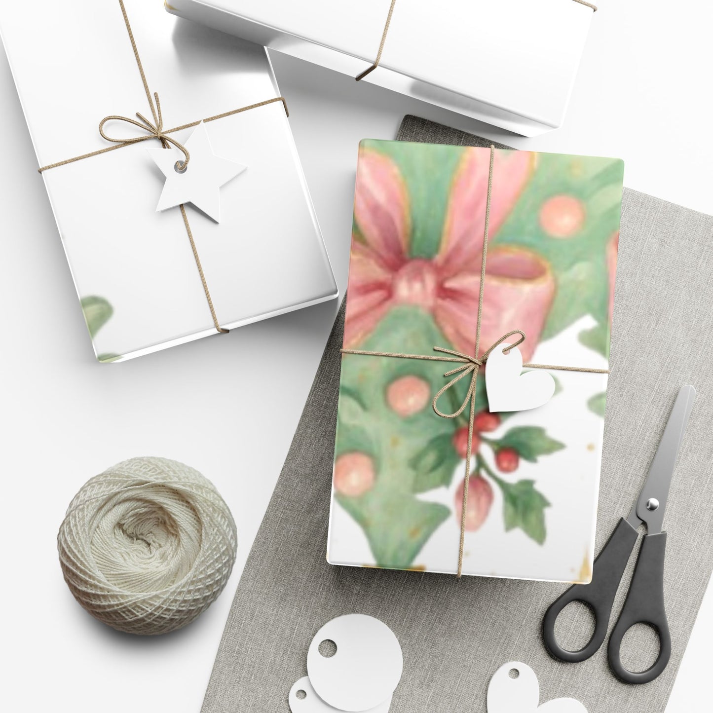 Personalized Custom Festive Christmas Gift Wrap Papers - Vintage Tree Design