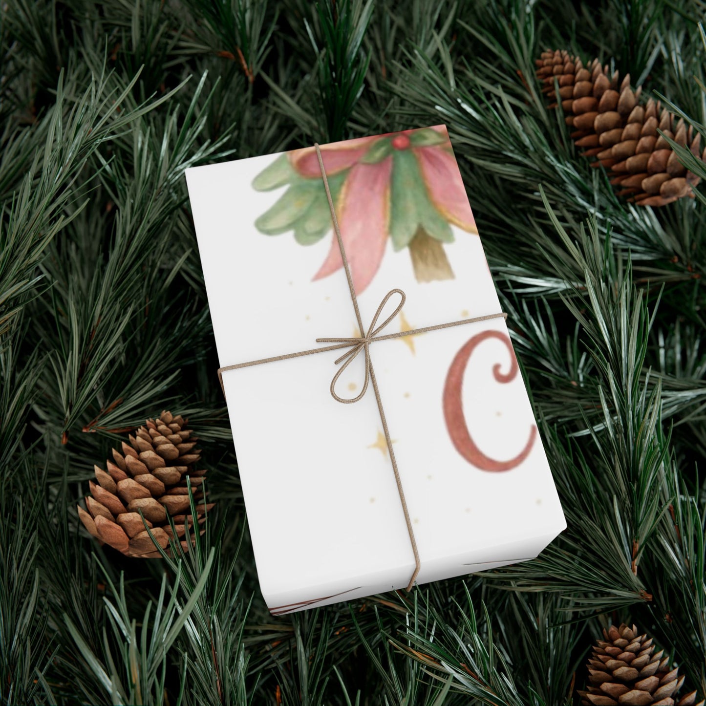 Personalized Custom Festive Christmas Gift Wrap Papers - Vintage Tree Design