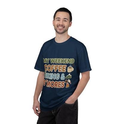 My Weekend "Coffee Hiking & Smores"Dyed T-shirt
