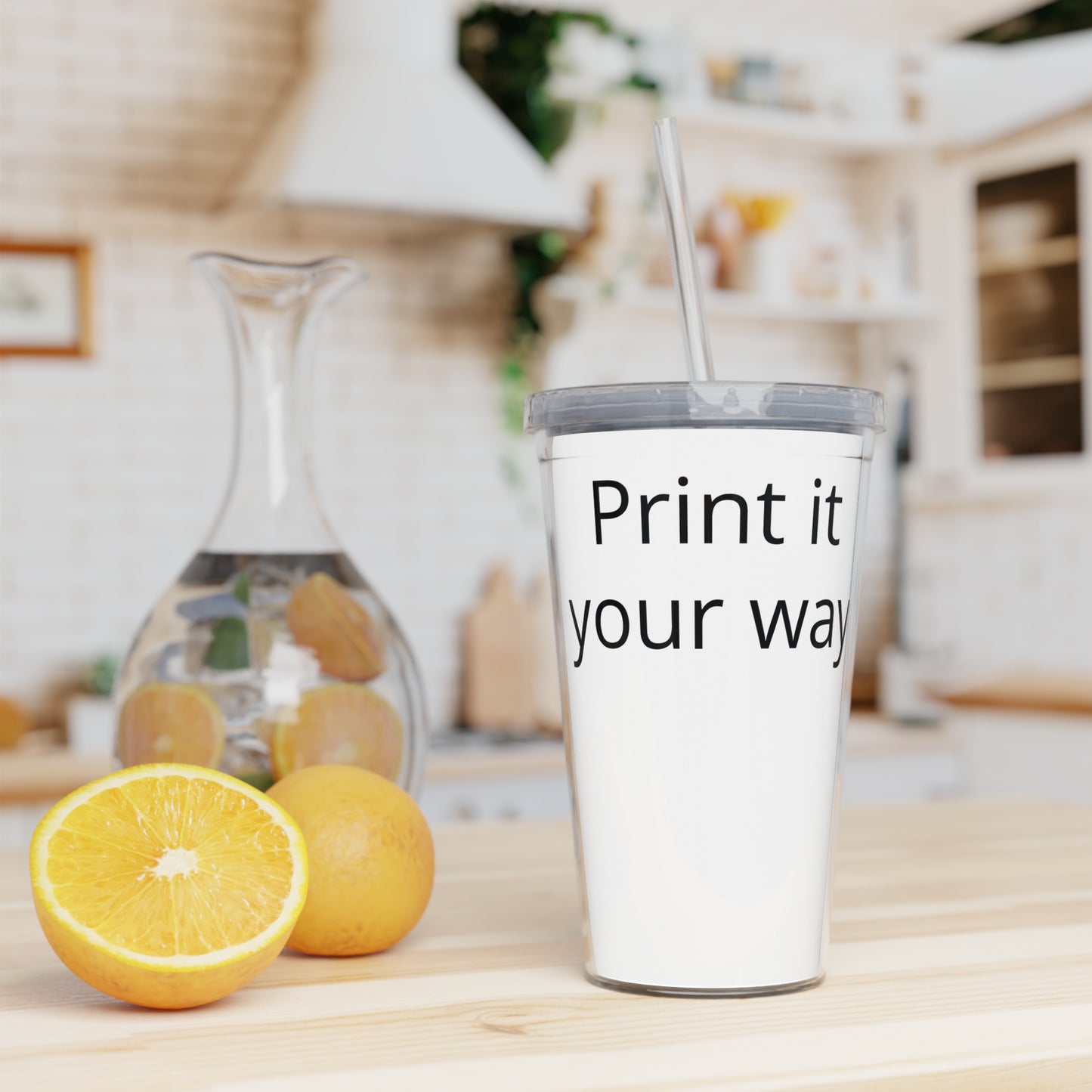 Personalize your way Plastic Tumbler with Straw