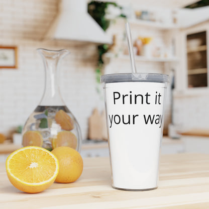 Personalize your way Plastic Tumbler with Straw