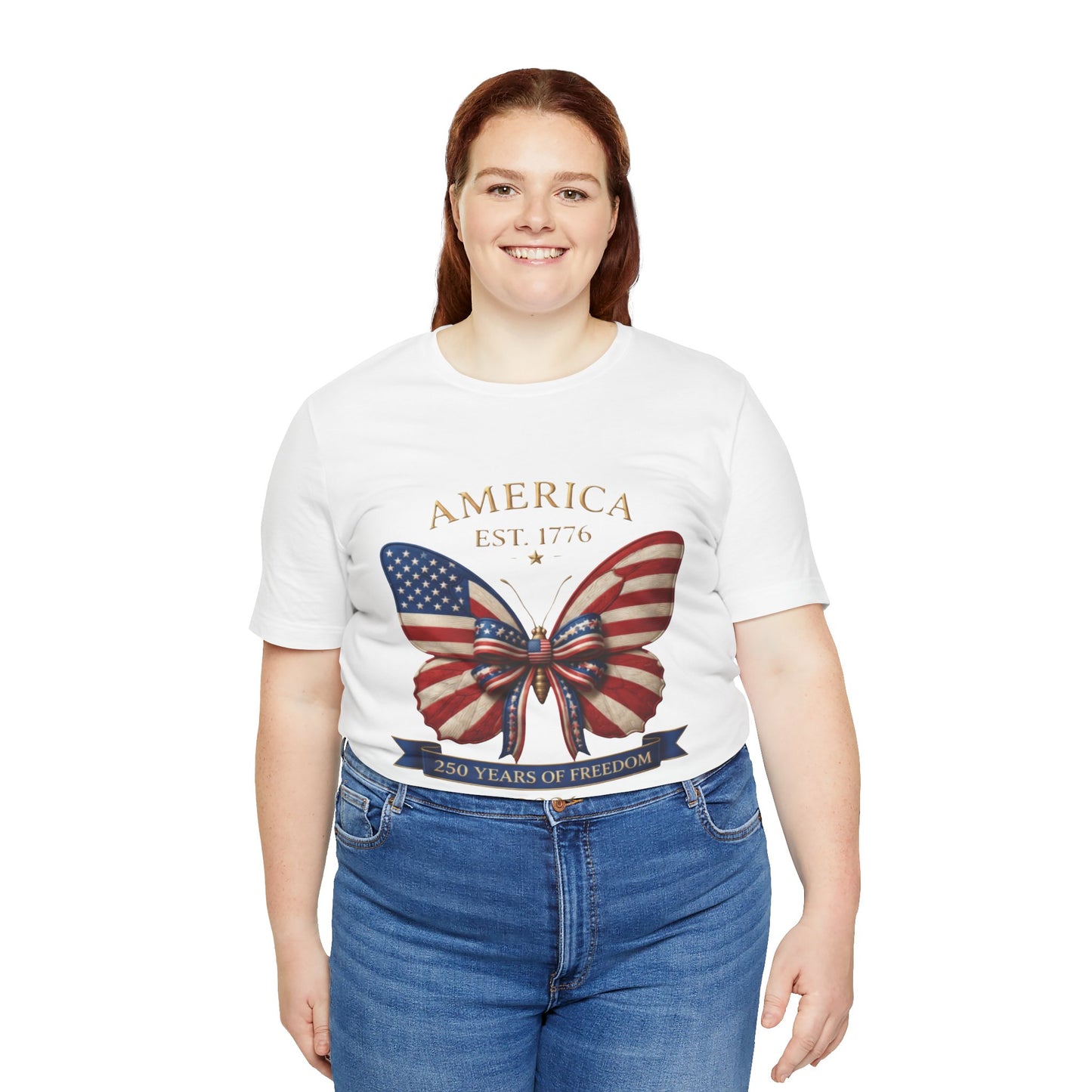 Limited 250th Happy Birthday America Butterfly Flag T-Shirt — 2026 Anniversary