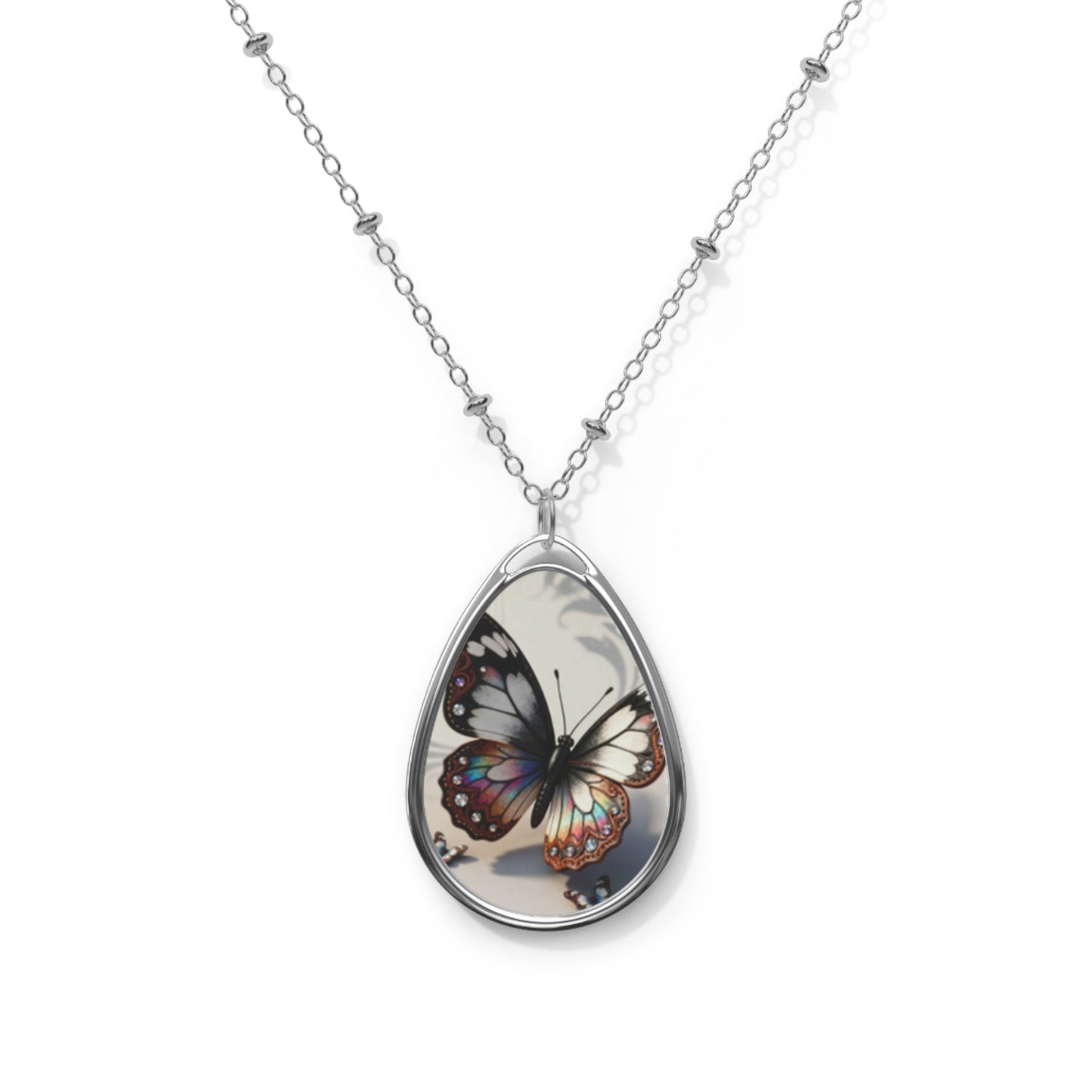 NovaCraft Personalized Oval Necklace With Custom Pendant