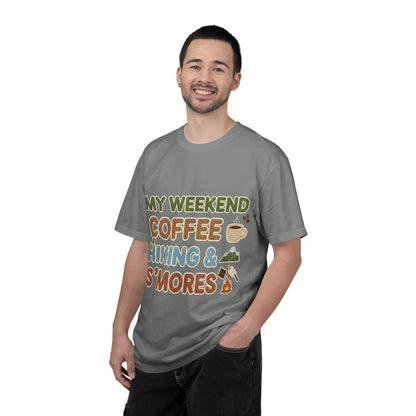 My Weekend "Coffee Hiking & Smores"Dyed T-shirt