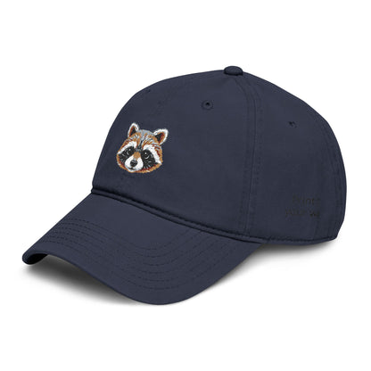 Embroidered Raccoon Baseball Cap — Washed Cotton Snapback