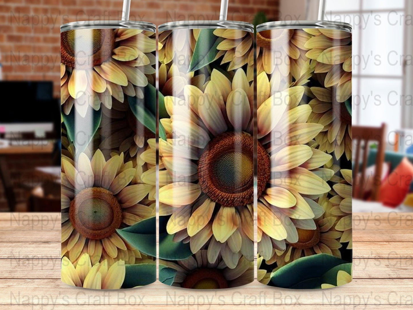 3D Sunflower 20 oz Skinny Tumbler Wrap 3D Sublimation Tumbler Wrap Flower Tumbler Wrap Sunflower Tumbler Wrap Tumbler PNG Digital Download