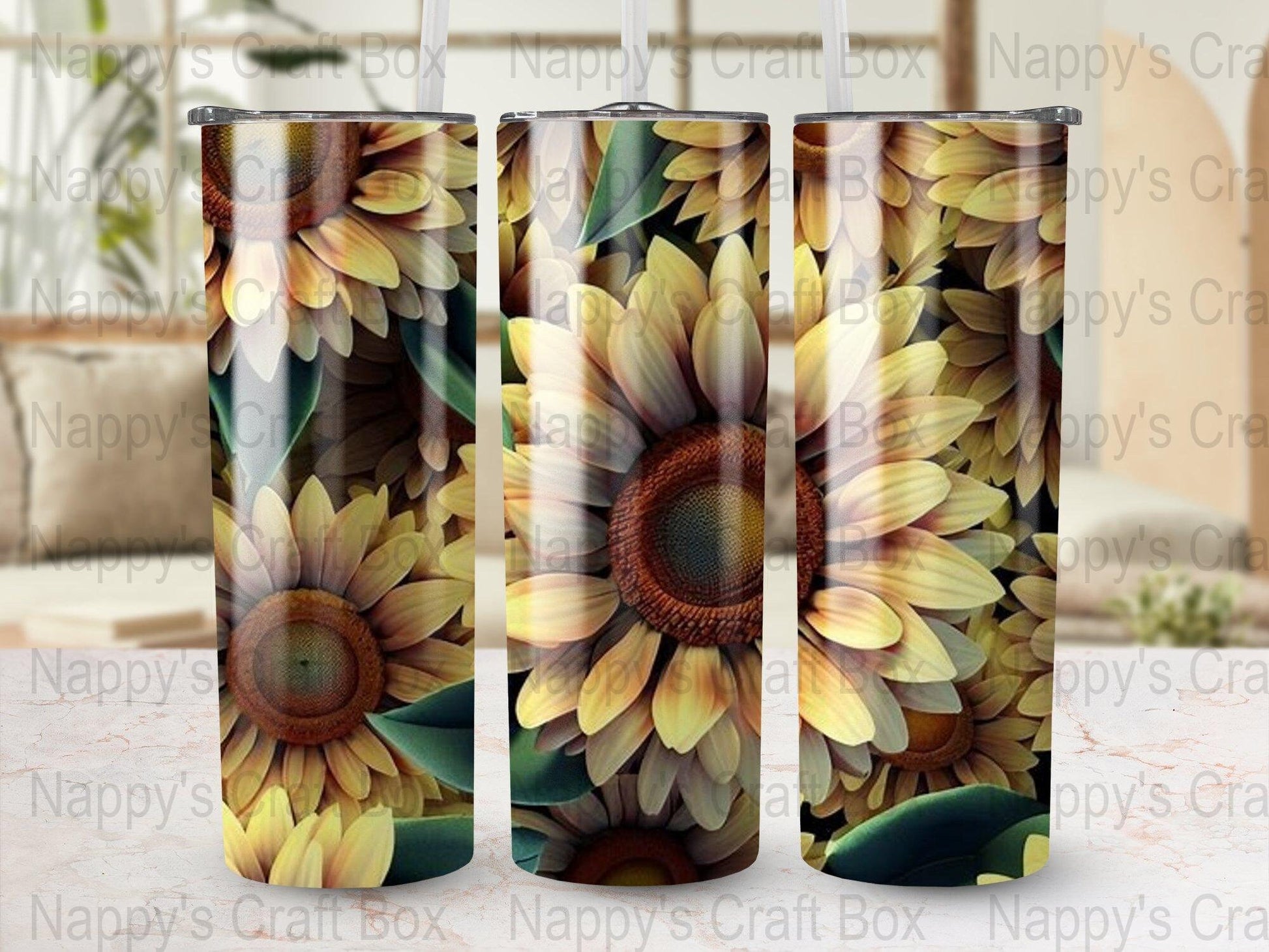 3D Sunflower 20 oz Skinny Tumbler Wrap 3D Sublimation Tumbler Wrap Flower Tumbler Wrap Sunflower Tumbler Wrap Tumbler PNG Digital Download
