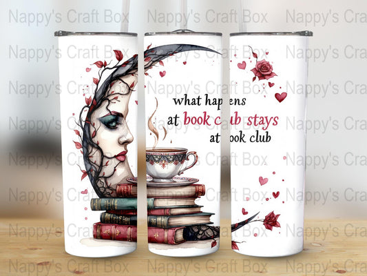 Gothic Skull Tumblers, Floral Book Coffee Cup, Unique Gift for Readers, Book Club Essentials, Artistic Drinkware