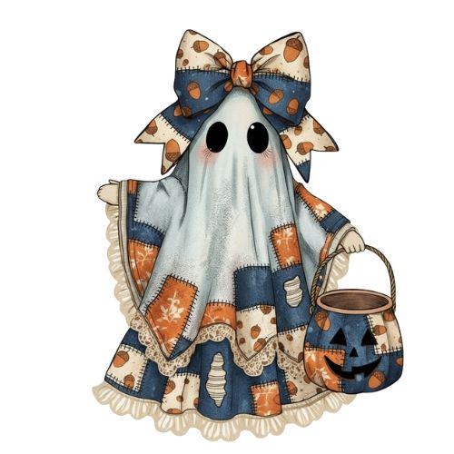 Holiday Ghost Clipart Bundle: Christmas, Halloween, Fall PNGs (Digital Download)