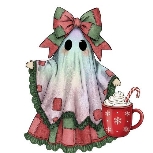 Holiday Ghost Clipart Bundle: Christmas, Halloween, Fall PNGs (Digital Download)