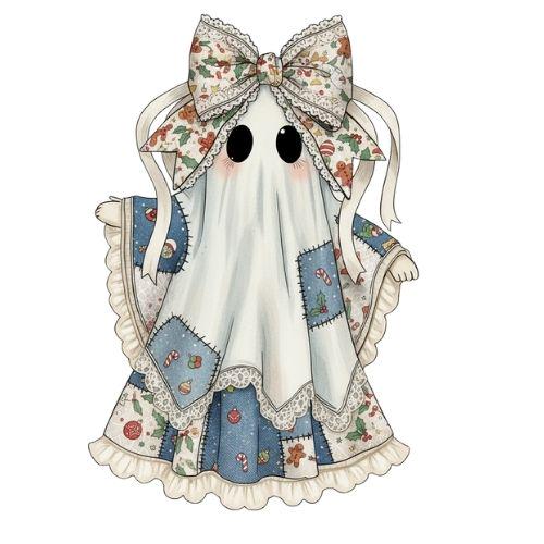 Holiday Ghost Clipart Bundle: Christmas, Halloween, Fall PNGs (Digital Download)