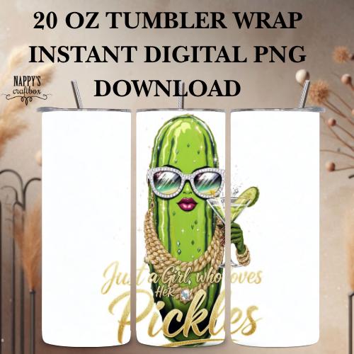 Boujee Pickle Ghost PNG: Halloween Tumbler Sublimation Design (Digital Download)