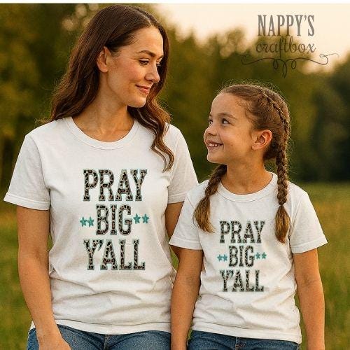 Pray Big Y'all Leopard PNG: Western Christian Embroidery (Digital File)