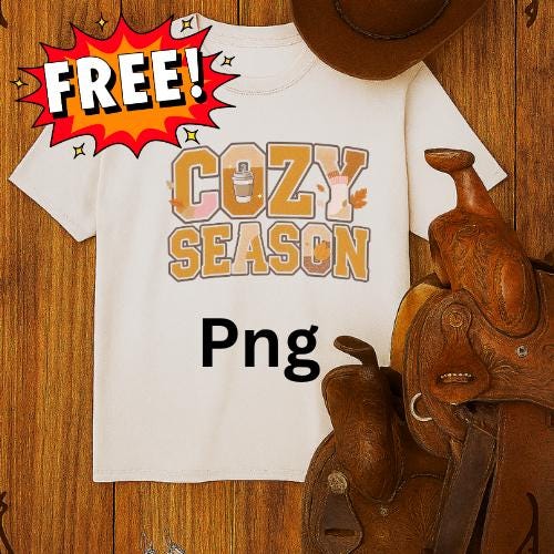 Cozy Season Graphic: Varsity Patch & Embroidery Design Digital Download Dtf Sublimation print ready