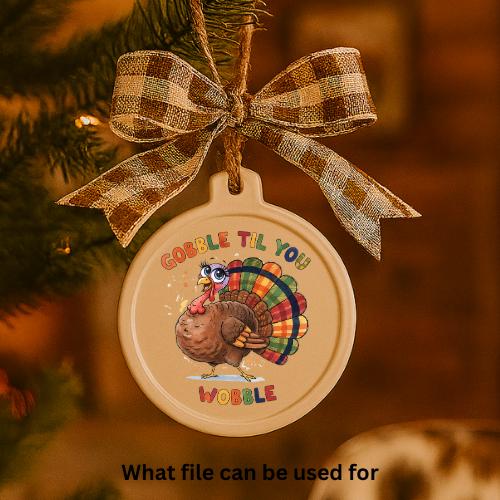 Gobble Til You Wobble Turkey PNG: Funny Thanksgiving Design Sublimation DTF printing (Digital Download)