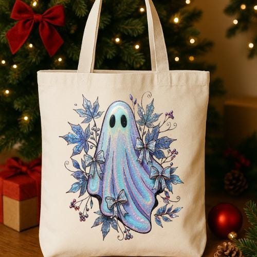 Fall Ghost Embroidery PNG: 20 oz Tumbler & Shirt Design (Digital Download)