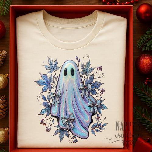 Fall Ghost Embroidery PNG: 20 oz Tumbler & Shirt Design (Digital Download)